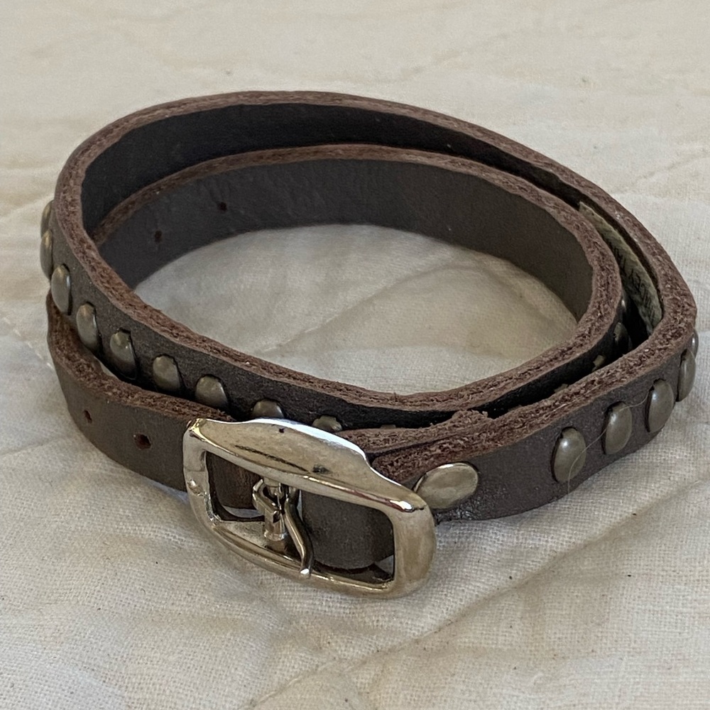 Tracey Tanner Gray Double Wrap Nickel Studded Bracelet